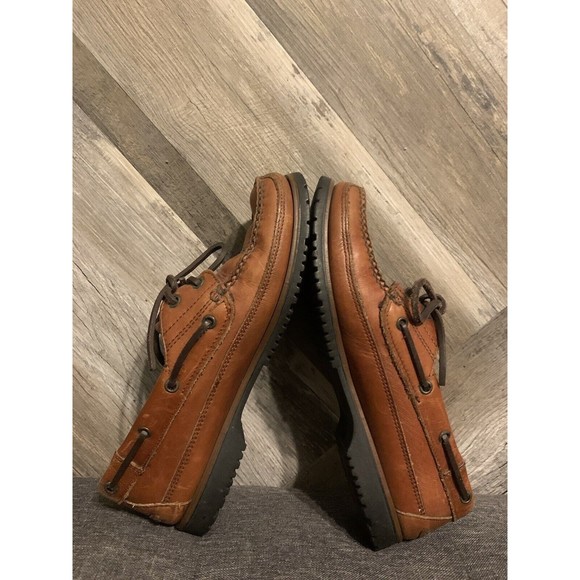 QUODDY Leather Moccasins Mens Size 7.5 Brown Loafer Boat Shoes main image 8
